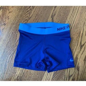Blue Nike Spandex shorts
